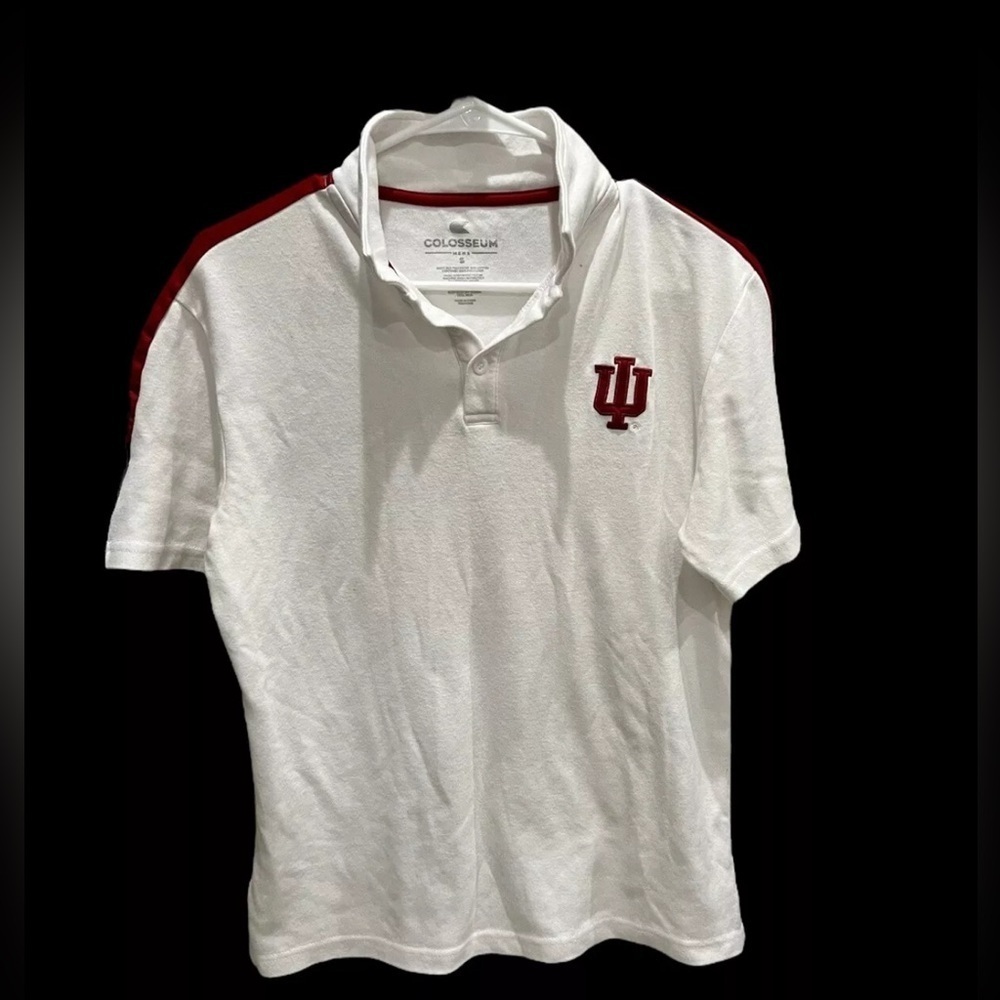 Indiana University Hoosiers White/Red Polo Men's Size S